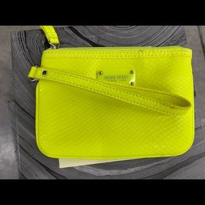 Nine West Neon Green Wristlet